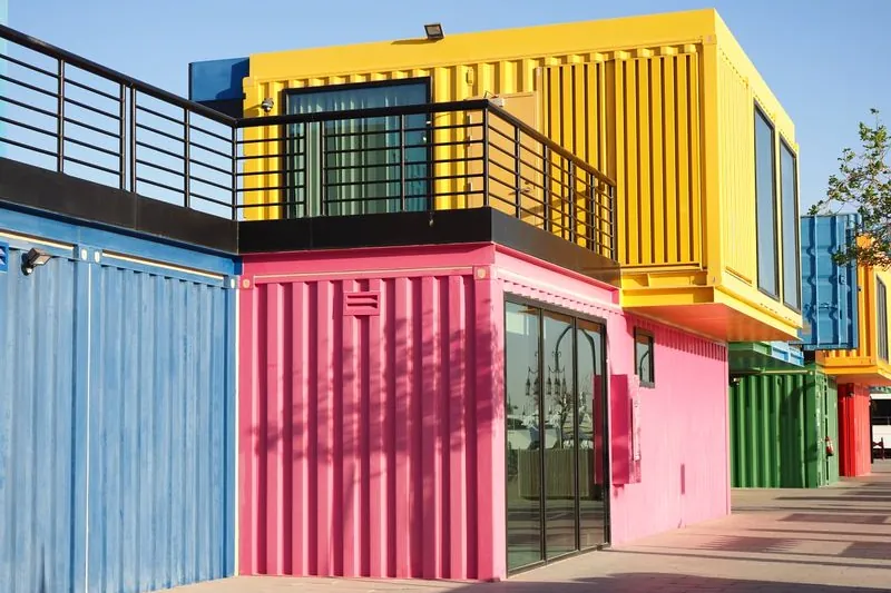 maison container multicolore